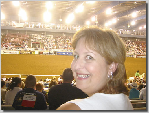 Debbie at the Mesquite Rodeo