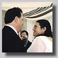 Right after the Wedding Processional Rooty Jr. got to whip around me like 7 times, each time giving me this look you see here. She was quite cute.